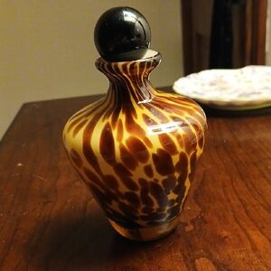 Elegant Brown Glass Perfume Bottle